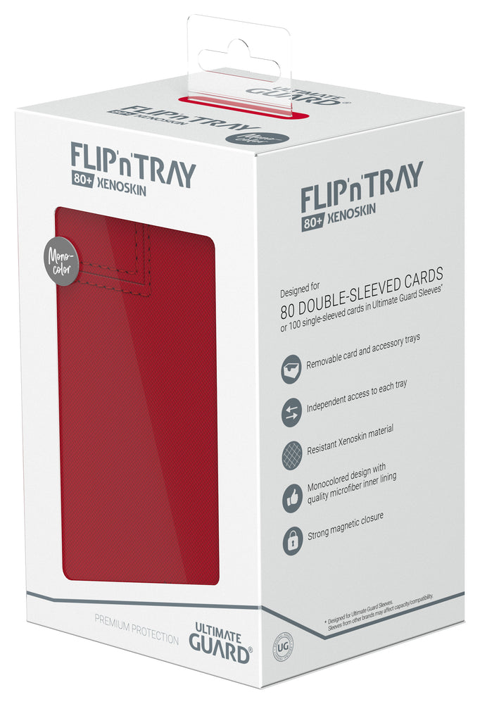 Ultimate Guard - Boîte pour deck Flip 'N' Tray (80+) [ROUGE]