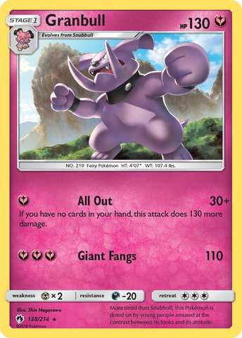 Granbull (138/214) [Sun &amp; Moon: Lost Thunder] 