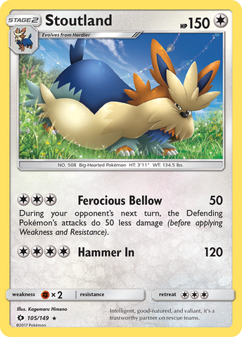 Stoutland (105/149) [Sun &amp; Moon: Base Set] 
