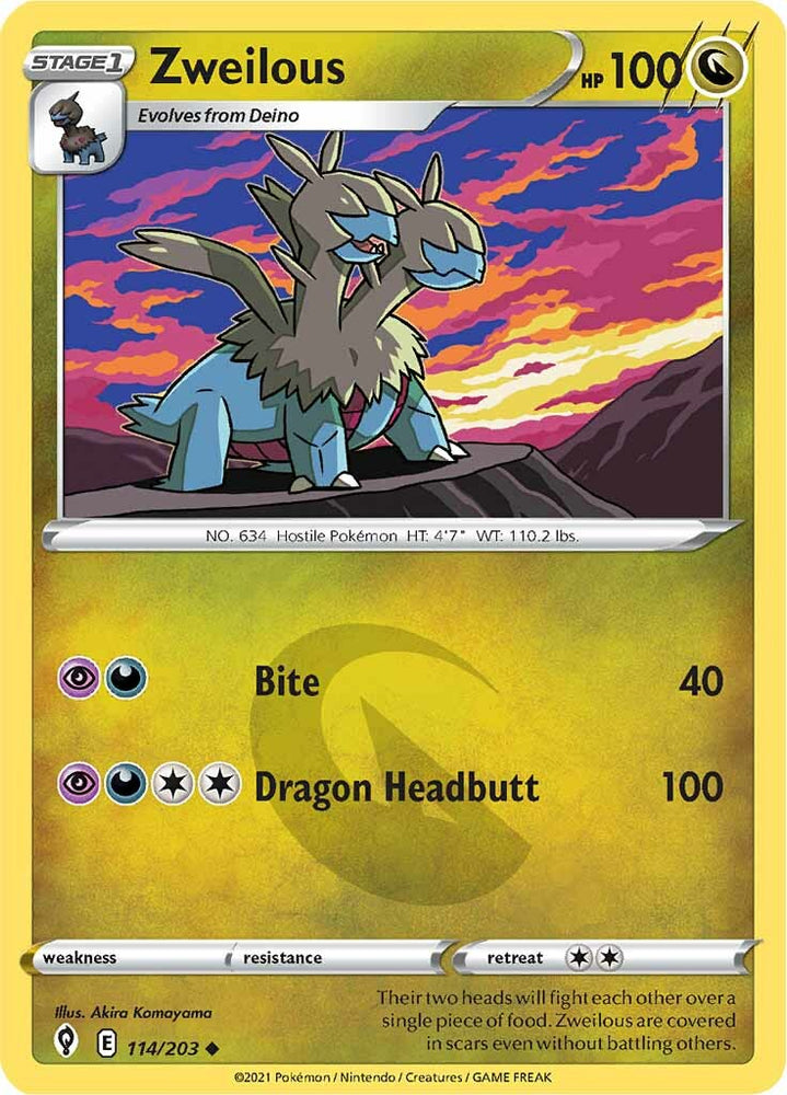 Zweilous (114/203) [Sword &amp; Shield: Evolving Skies] 