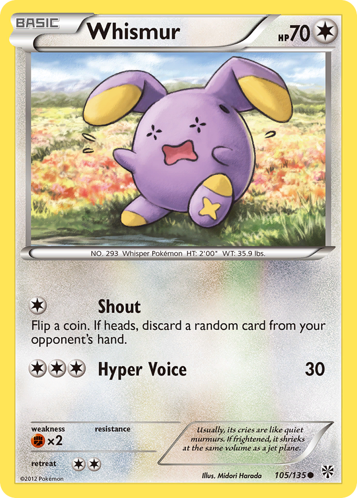 Whismur (105/135) [Black &amp; White: Plasma Storm] 