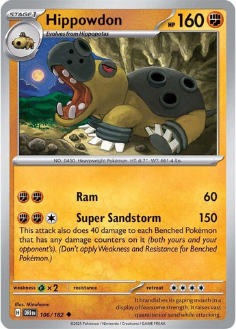 Hippowdon (106/182) [Scarlet & Violet: Destined Rivals]