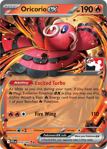 Oricorio ex (018/094) [Prize Pack Series Nine]
