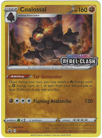 Coalossal (SWSH024) (Prerelease Promo) [Sword &amp; Shield: Black Star Promos] 
