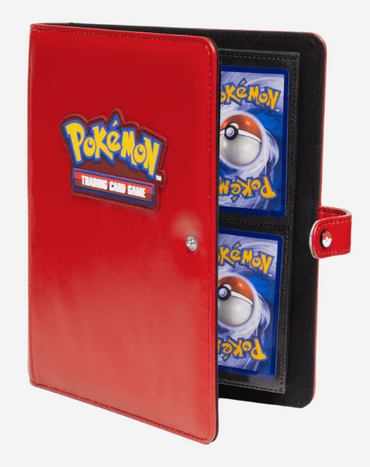 Premium Red 4-Pocket Snap Binder for Pokémon