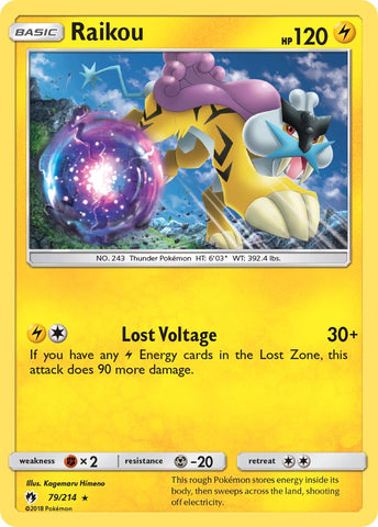 Raikou (79/214) (Theme Deck Exclusive) [Sun &amp; Moon: Lost Thunder] 