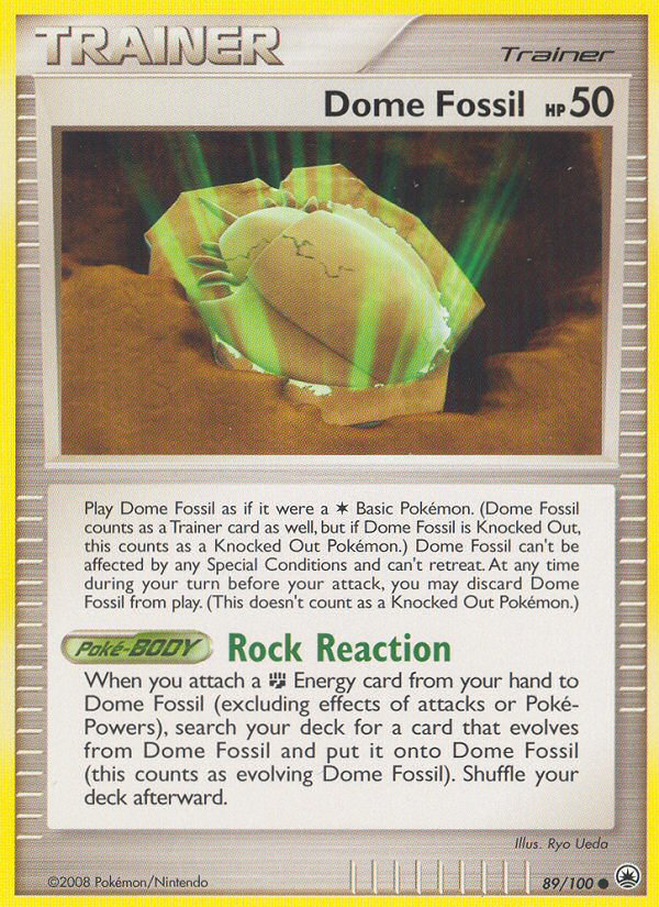 Dome Fossil (89/100) [Diamond &amp; Pearl: Majestic Dawn] 