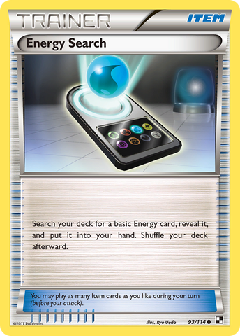 Energy Search (93/114) [Black &amp; White: Base Set] 