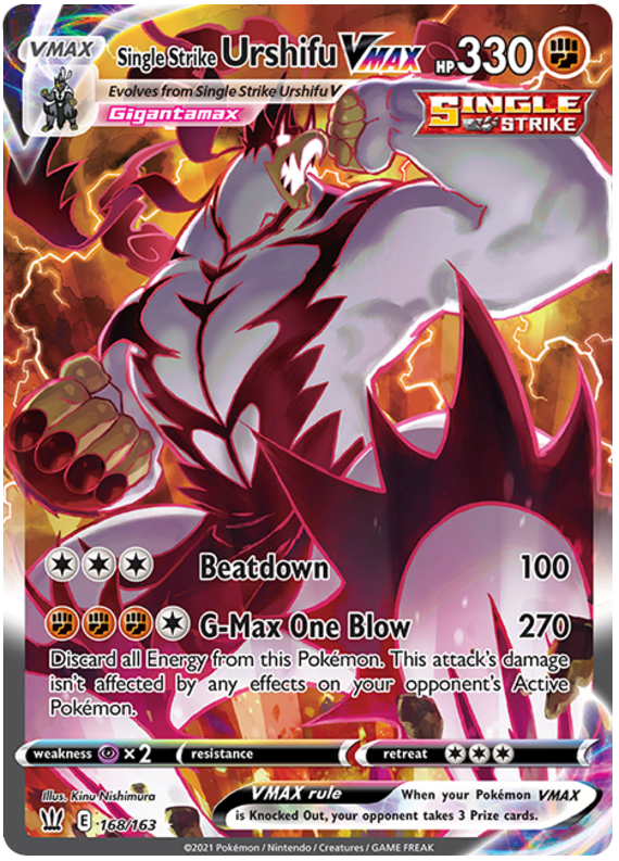 Single Strike Urshifu VMAX (168/163) [Sword &amp; Shield: Battle Styles] 