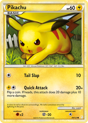 Pikachu (78/123) [HeartGold &amp; SoulSilver: Base Set] 
