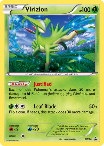 Virizion (BW70) [Black &amp; White: Black Star Promos] 