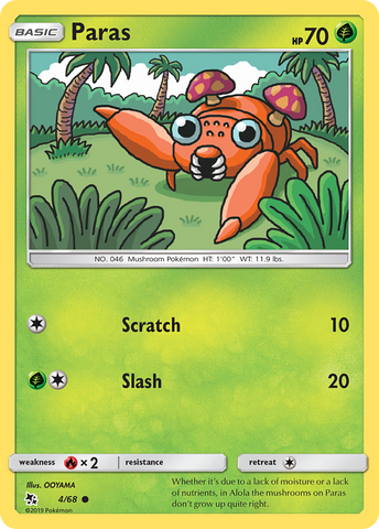 Paras (4/68) [Sun &amp; Moon: Hidden Fates] 