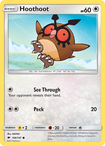 Hothoot (106/147) [Sun &amp; Moon: Burning Shadows] 
