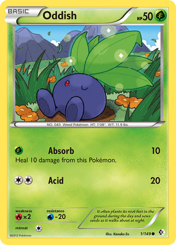 Oddish (1/149) [Black &amp; White: Boundaries Crossed] 