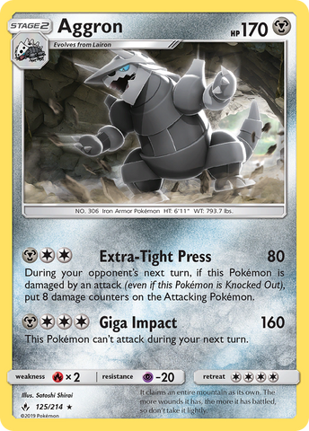 Aggron (125/214) [Sun &amp; Moon: Unbroken Bonds] 