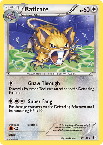 Raticate (105/149) [Black &amp; White: Boundaries Crossed] 