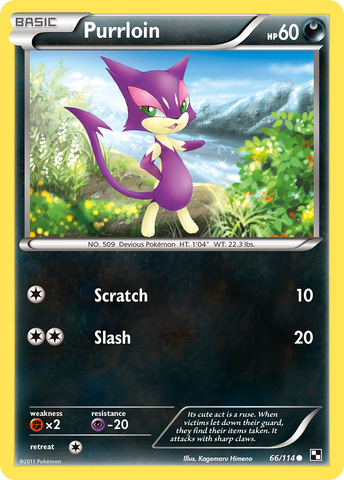 Purrloin (66/114) [Black &amp; White: Base Set] 