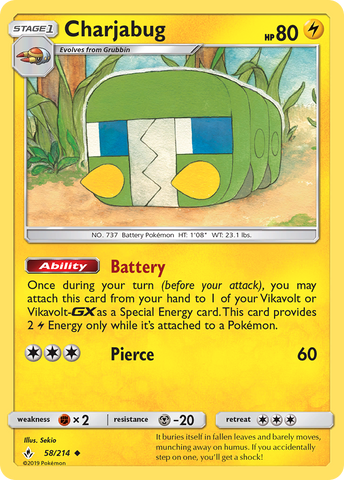 Charjabug (58/214) [Sun &amp; Moon: Unbroken Bonds] 