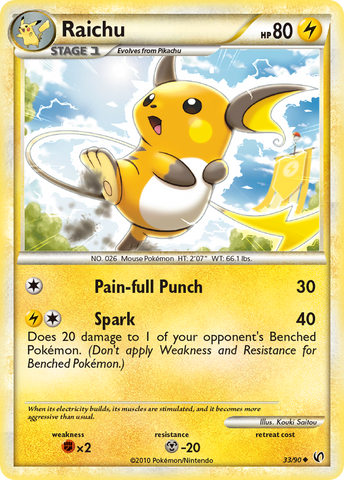 Raichu (33/90) [HeartGold &amp; SoulSilver: Undaunted] 