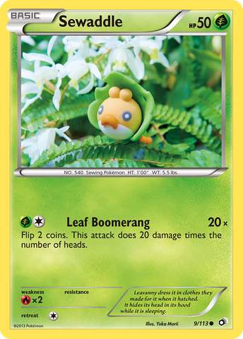 Sewaddle (9/113) [Black &amp; White: Legendary Treasures] 