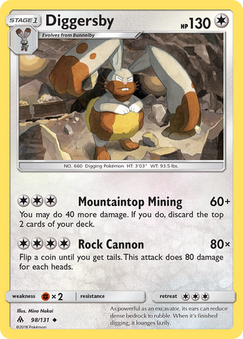 Diggersby (98/131) [Sun &amp; Moon: Forbidden Light] 