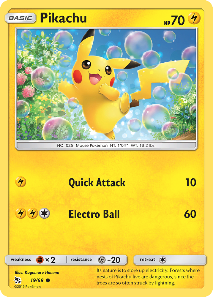Pikachu (19/68) [Sun &amp; Moon: Hidden Fates] 