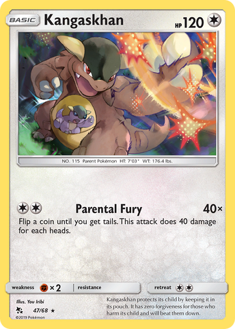 Kangaskhan (47/68) [Sun &amp; Moon: Hidden Fates] 