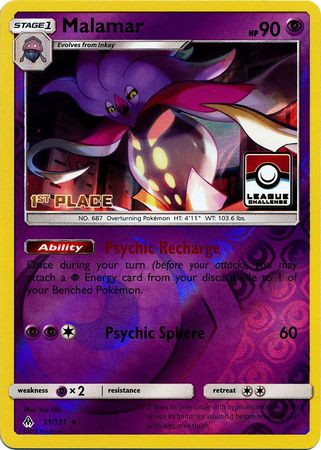Malamar (51/131) (League Promo 1st Place) [Sun &amp; Moon: Forbidden Light] 