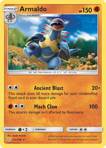 Armaldo (112/236) [Sun &amp; Moon: Cosmic Eclipse] 