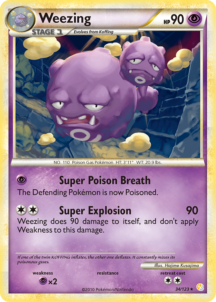 Weezing (34/123) [HeartGold &amp; SoulSilver: Base Set] 