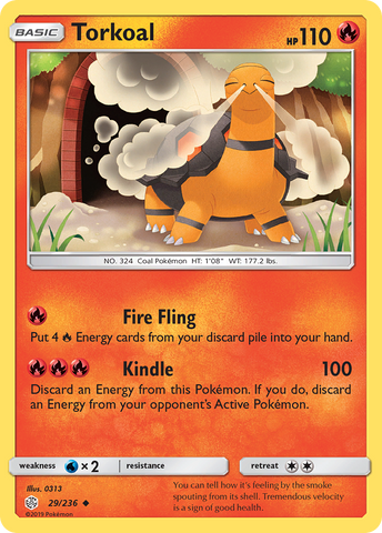 Torkoal (29/236) [Sun &amp; Moon: Cosmic Eclipse] 