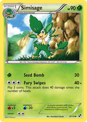 Simage (8/114) [Black &amp; White: Base Set] 
