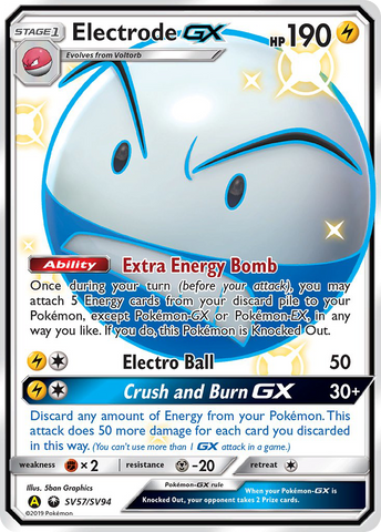 GX Electrode (SV57/SV94) [Sun &amp; Moon: Hidden Fates - Shiny Vault] 
