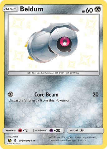 Beldum (SV30/SV94) [Sun &amp; Moon: Hidden Fates - Shiny Vault] 