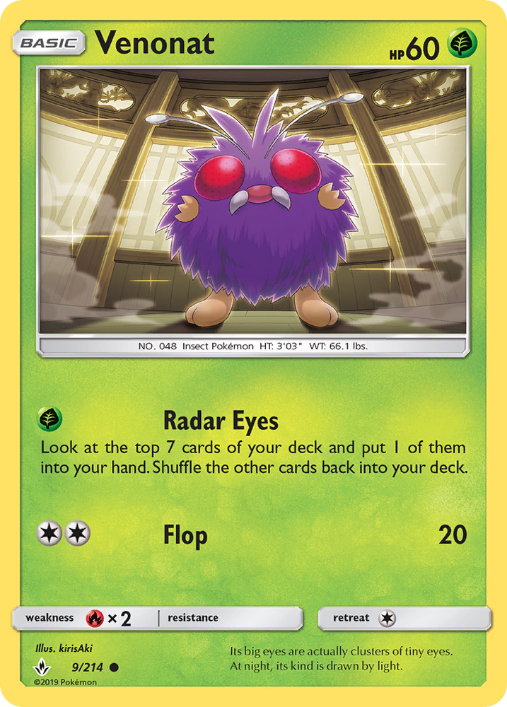Venonat (9/214) [Sun &amp; Moon: Unbroken Bonds] 