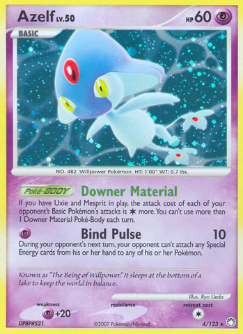 Azelf (4/123) [Diamond &amp; Pearl: Mysterious Treasures] 