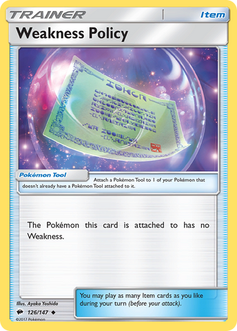 Weakness Policy (126/147) [Sun &amp; Moon: Burning Shadows] 