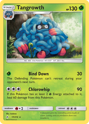 Tangrowth (17/214) [Sun &amp; Moon: Unbroken Bonds]